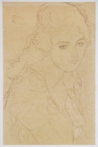 Estudo para a pintura Retrato de Ria Munk III de Gustav Klimt