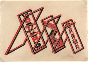 Estande de Propaganda (Trabalhadores do Mundo Unidos) de Gustav Klutsis