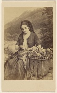 Comerciante de artigos de madeira fabricados no Harz. [por] Meyerheim. de Gustav Schauer