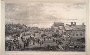 Desfile do Chevalier Gardes através de Krasnoye Selo, 1848