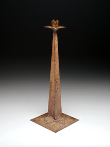 Candelabro, c.1907 (cobre) de Gustav Stickley