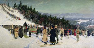 Competição de esqui em Fjelkenhill