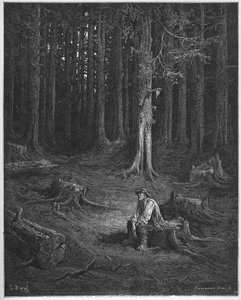 la foret et le bucheron - a floresta e o lenhador - de 