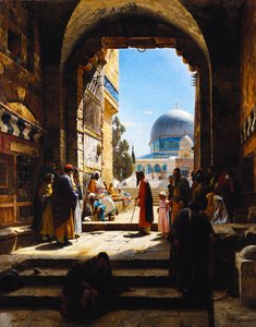 Na entrada do monte do templo, Jerusalém, 1886