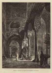 Interior da Basílica de São Marcos em Veneza de Gustave Bauernfeind