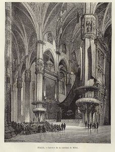 Interior da catedral de Milão de Gustave Bauernfeind