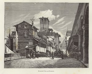 Ponte Vecchio em Florença de Gustave Bauernfeind