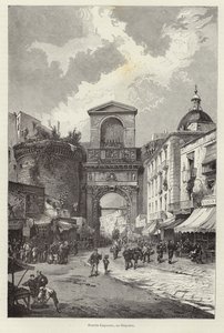 Porta Capuana em Nápoles de Gustave Bauernfeind