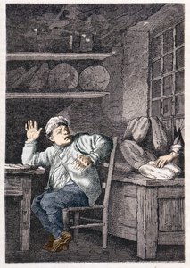 Le vol de Jean Valjean - em "Les Misérables" de Victor Hugo, doente. de Brion, ed. Hetzel e Lacroix de Gustave Brion