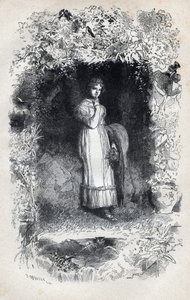 Retrato de Fantine in love de Tholomyes - Ilustração de Gustave Brion (1824-1877) para "The Miserables - First part": Fantine" de Victor Hugo (1802-1885) 1862