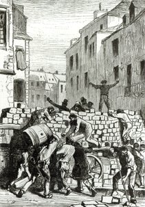 A barricada, ilustração de &39;Les Miserables&39; por Victor Hugo (1802-85)