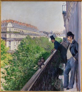 Uma varanda sobre o Boulevard Haussmann (óleo sobre tela) de Gustave Caillebotte