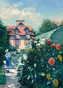 Dálias, Jardim em Petit Gennevilliers, 1893. de Gustave Caillebotte