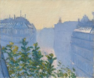 Alemão:  Rue Halévy, Blick von einem Balkon Rue Halévy, View from a Balcony de Gustave Caillebotte