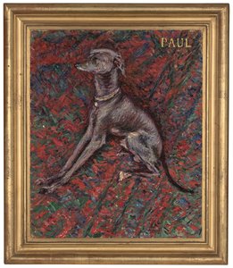 O cão "Paul", c. 1886 (óleo sobre tela) de Gustave Caillebotte