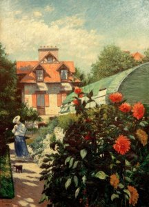 O jardim, Petit Gennevilliers (As dálias, jardim Peti de Gustave Caillebotte