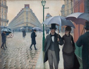 Rua Paris; dia de chuva de Gustave Caillebotte