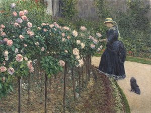 Roses, Garden at Petit Gennevilliers - Gustave Caillebotte (1848-1894). Óleo sobre tela de Gustave Caillebotte