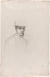 Autorretrato com um chapéu de Gustave Caillebotte