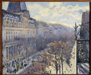 O Boulevard des Italians em Paris Pintura de Gustave Caillebotte (1848-1894) 1880 Coleção Privada de Gustave Caillebotte