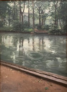Os Yerres, efeito da chuva, 1875. Gustave Caillebotte de Gustave Caillebotte