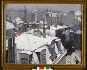 Telhados (efeito de neve), chamados Telhados sob a neve de Gustave Caillebotte