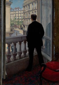 Jovem à janela de Gustave Caillebotte
