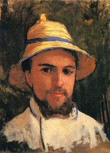 autorretrato com chapéu de palha de Gustave Caillebotte