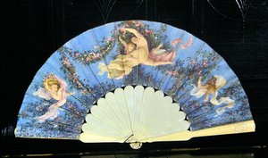 Fã pintado para Louise Bary, esposa de Charles Garnier