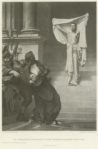 São Sebastião, aparecendo ao Imperador Maximien Hercules (gravura)