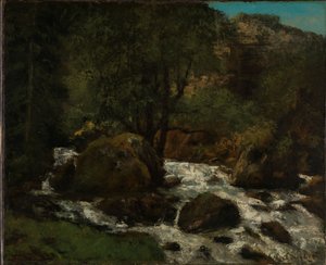Um ribeiro na floresta, Jura de Gustave Courbet