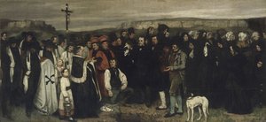Um enterro em Ornans Uma pintura de figuras humanas, a história de um enterro em Ornans, 1849-1850 de Gustave Courbet