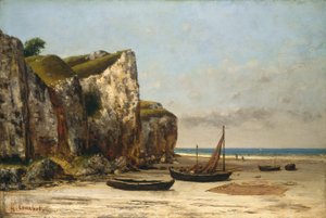 Praia na Normandia de Gustave Courbet