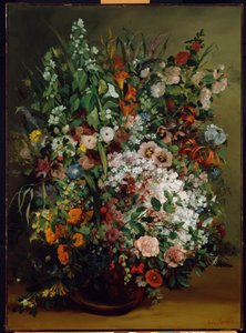 Buquê de flores em um vaso de Gustave Courbet