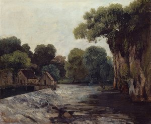 O açude do moinho. 1866 de Gustave Courbet