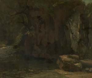 As rochas de La Loue de Gustave Courbet