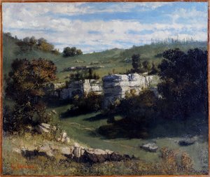 Francês: Paysage du Jura
Alemão: Landschaft des Jura de Gustave Courbet