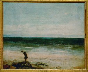 Front de mer a Palavas (pintura sobre tela) de Gustave Courbet