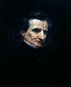 Hector Berlioz, compositor romântico francês, 1850 de Gustave Courbet