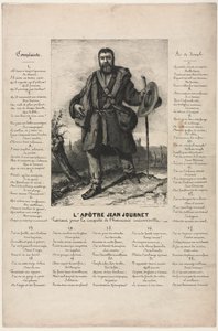 Jean Journet Partida para a conquista da harmonia universal, 1850. de Gustave Courbet