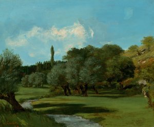 La Bretonnerie no Departamento de Indre, 1856. de Gustave Courbet