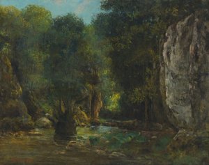Le Puits Noir (as gargantas do Loue) de Gustave Courbet