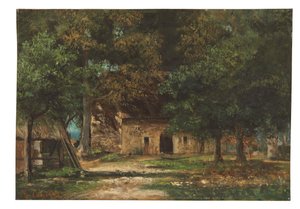 O jardim de Madre Toutain em Honfleur, c.1859-61 de Gustave Courbet