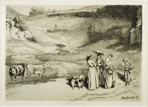 The Village Girls de Gustave Courbet
