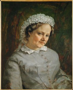 Madame Proudhon, esposa do filósofo Pierre-Joseph Proudhon (pintura sobre tela) de Gustave Courbet