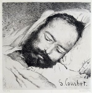 Retrato mortuário de Proudhon, 20/01/1865 - por Gustave Courbet de Gustave Courbet