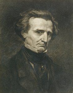 Retrato de Hector Berlioz (1803-69) gravado por A. Gilbert, pub. na &39;Gazette des Beaux-Arts&39;