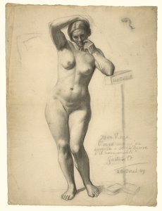 Nu feminino em pé de Gustave Courbet