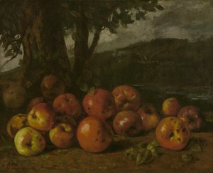 Natureza morta com maçãs de Gustave Courbet