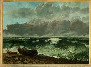 Mar tempestuoso (pintura sobre tela) de Gustave Courbet